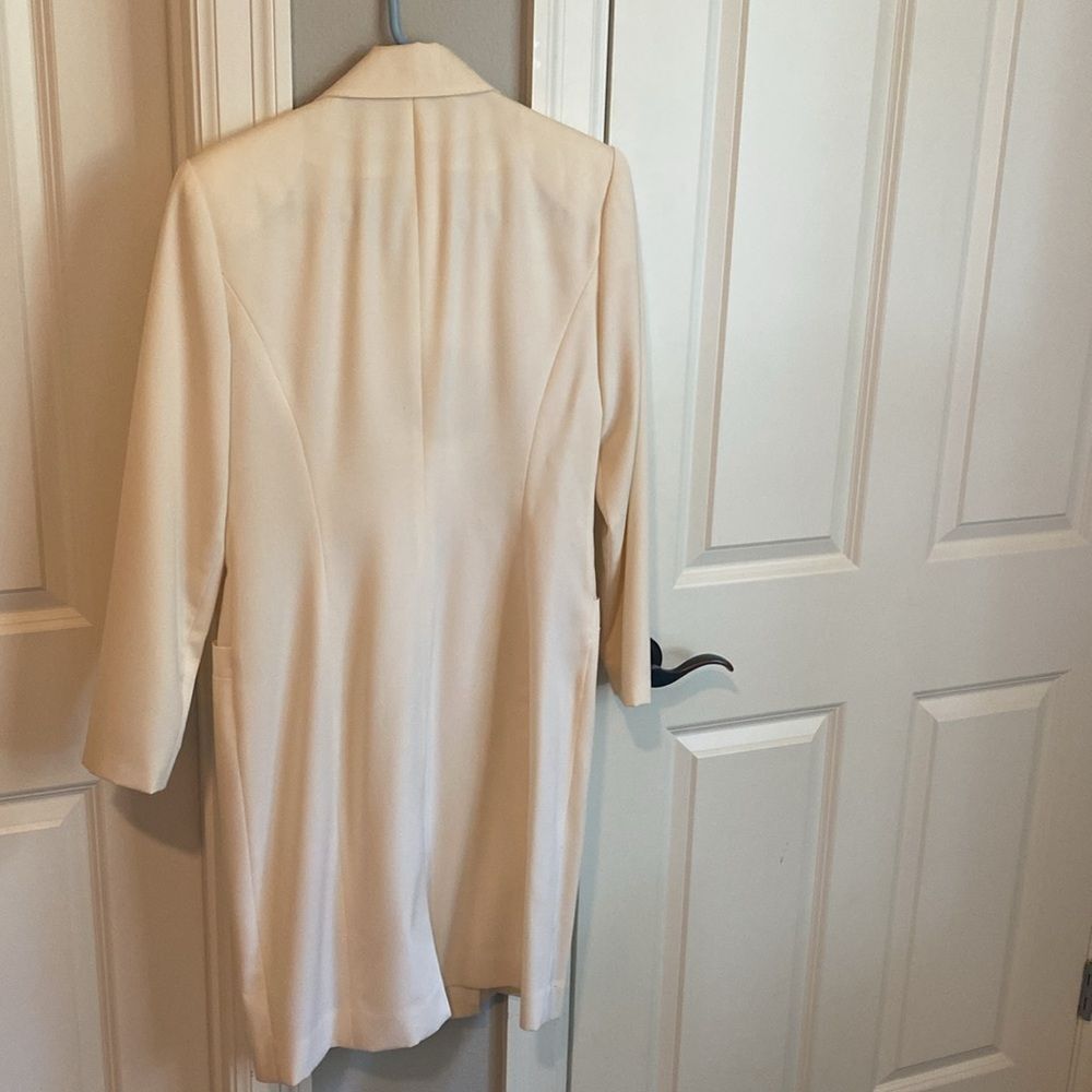 Vintage Liz Claiborne 100% wool ivory coat dress - size 6 - Picture 10 of 10